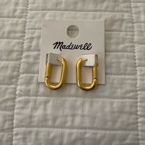 Madewell Carabiner Medium Hoop Earrings.